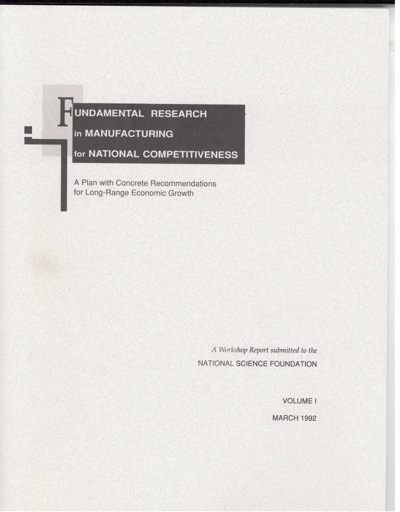 fundamental research in manufacturing for national competitiveness book